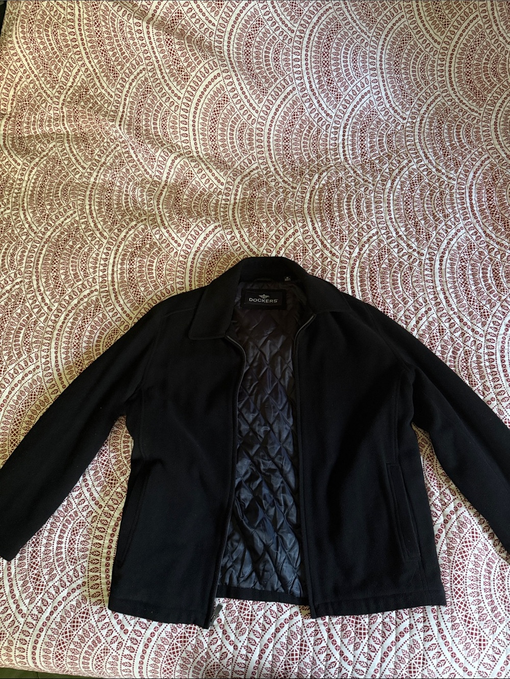 Dockers Black Lightweight Quilted-Lined Shirt Jacket